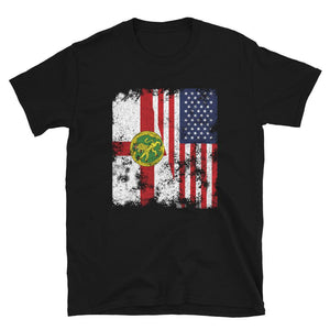 Alderney USA Flag - Half American T-Shirt