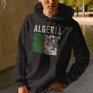 Algeria Flag Distressed - Algerian Flag Hoodie