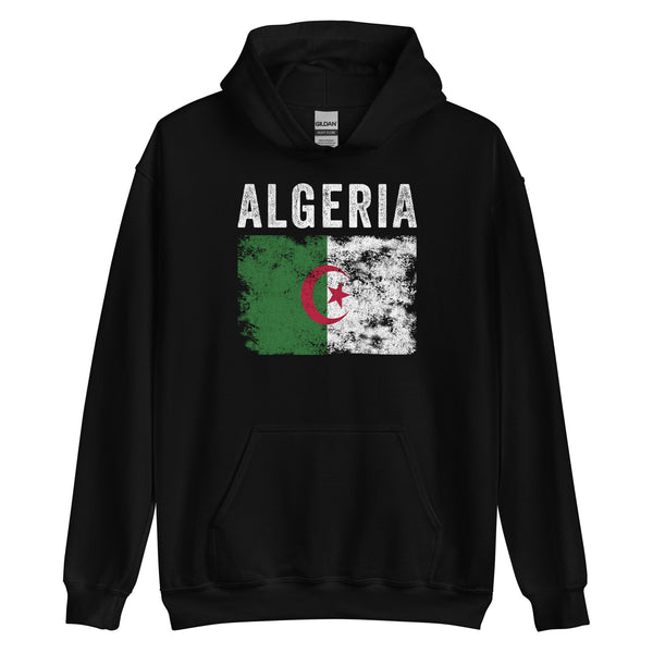 Algeria Flag Distressed - Algerian Flag Hoodie