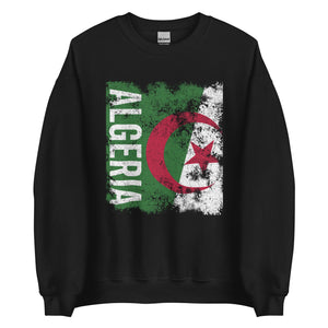 Algeria Flag Distressed Sweatshirt