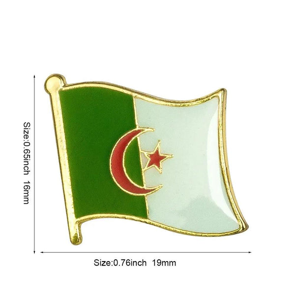Algeria Flag Lapel Pin Collection - Enamel Pin Flag