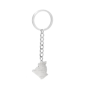 Algeria Flag Map Keychain