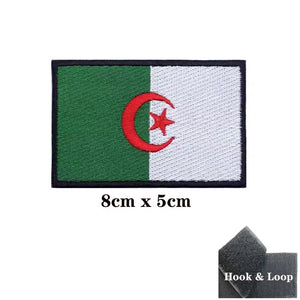 Algeria Flag Patch - Iron On/Hook & Loop Patch