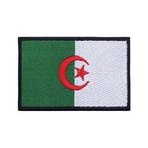 Algeria Flag Patch - Iron On/Hook & Loop Patch