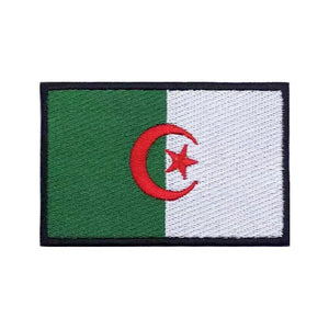 Algeria Flag Patch - Iron On/Hook & Loop Patch