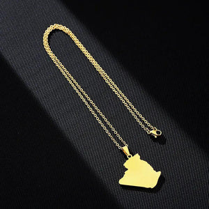 Algeria Map Necklace