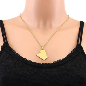 Algeria Map Necklace