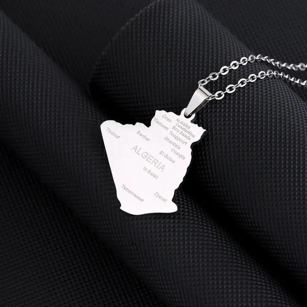 Algeria Map Necklace