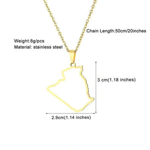 Algeria Map Necklace