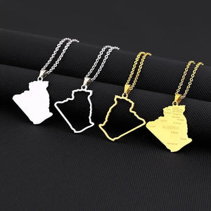 Algeria Map Necklace