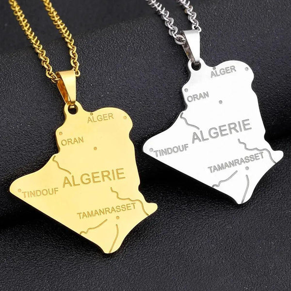 Algeria Map Necklace