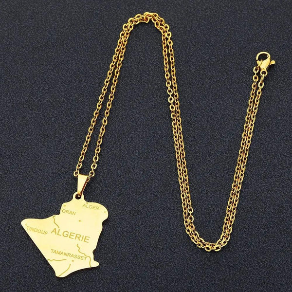 Algeria Map Necklace