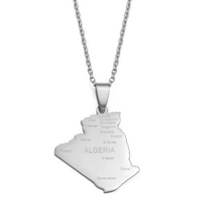 Algeria Map Necklace