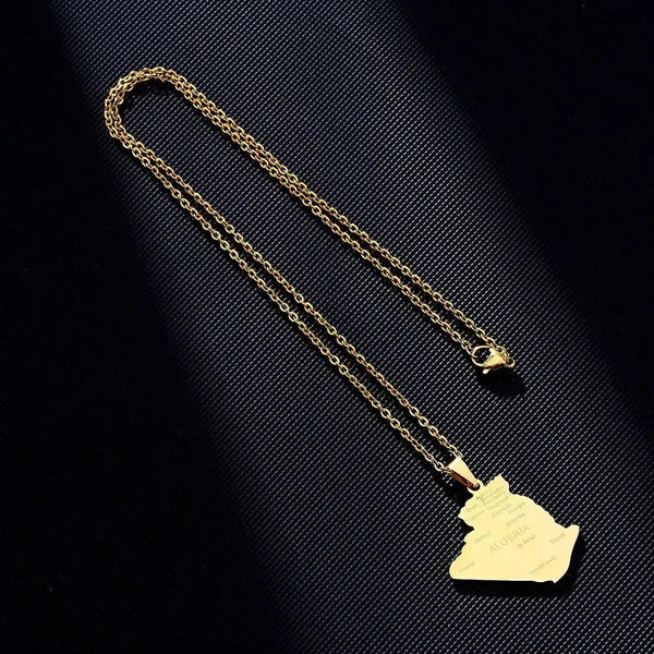 Algeria Map Necklace