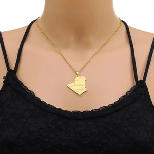 Algeria Map Necklace
