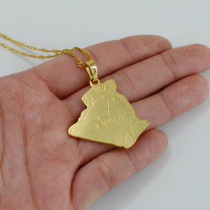 Algeria Map Necklace