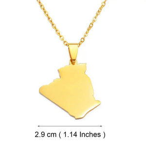 Algeria Map Necklace