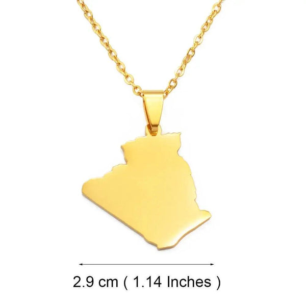 Algeria Map Necklace