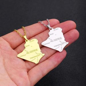 Algeria Map Necklace