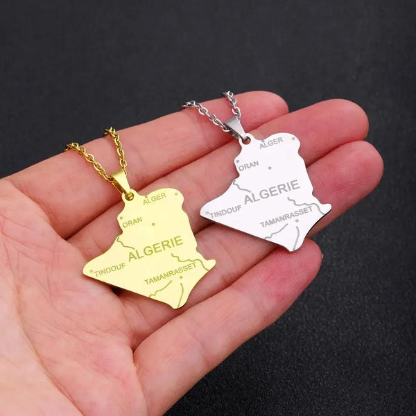 Algeria Map Necklace