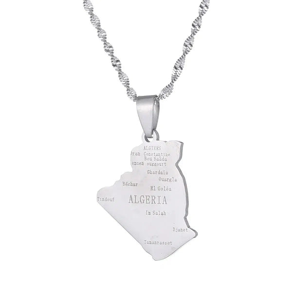 Algeria Map Necklace