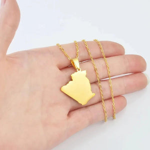 Algeria Map Necklace