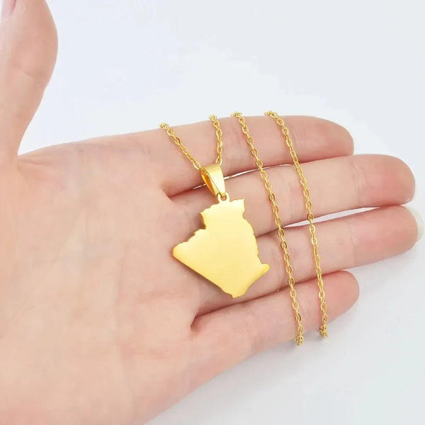 Algeria Map Necklace