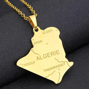 Algeria Map Necklace