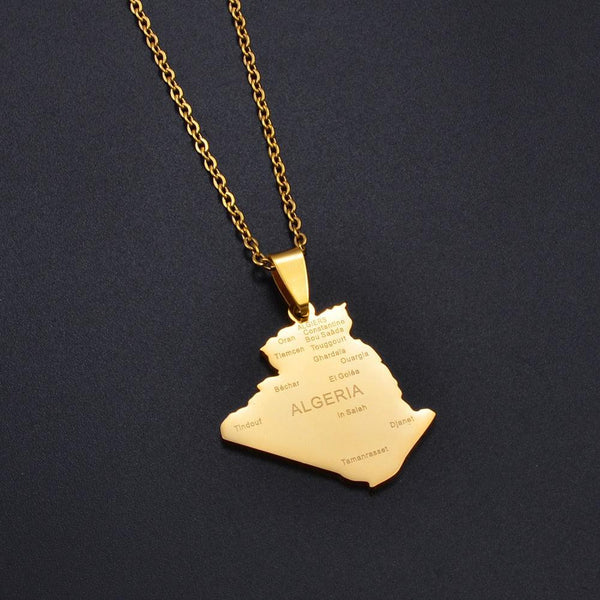 Algeria Map Necklace