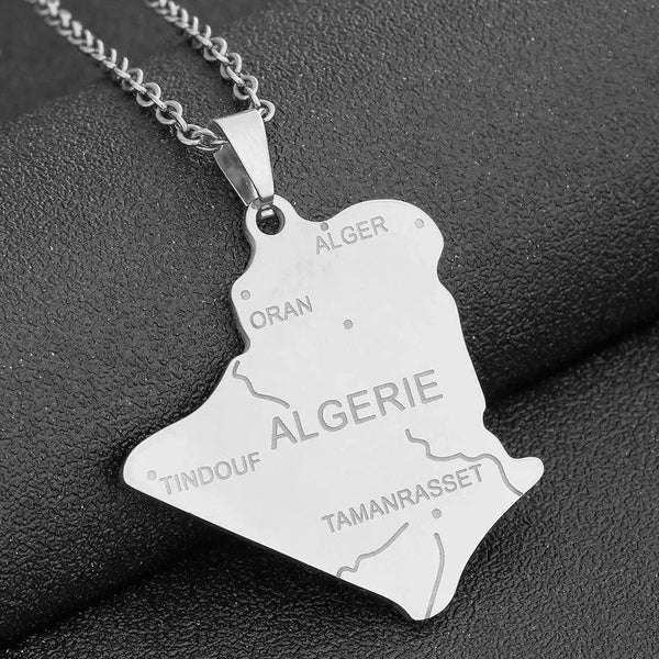 Algeria Map Necklace
