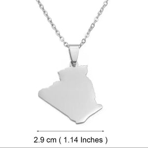 Algeria Map Necklace