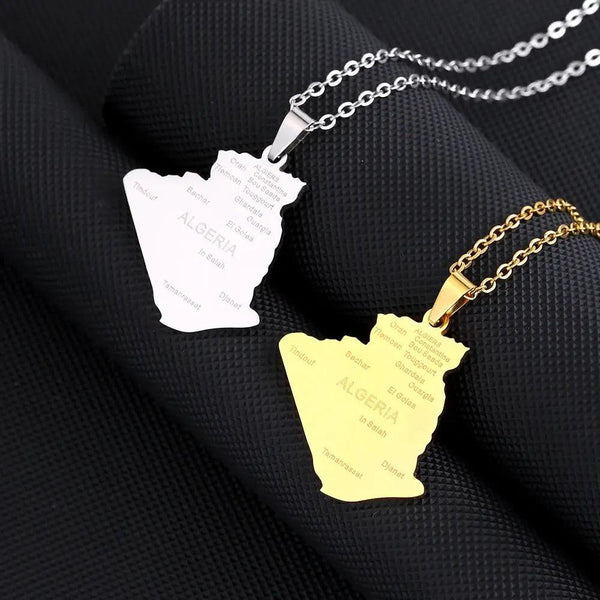 Algeria Map Necklace
