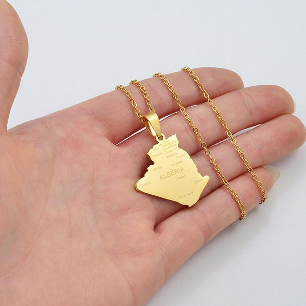 Algeria Map Necklace