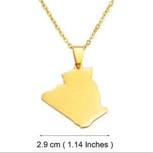 Algeria Map Necklace