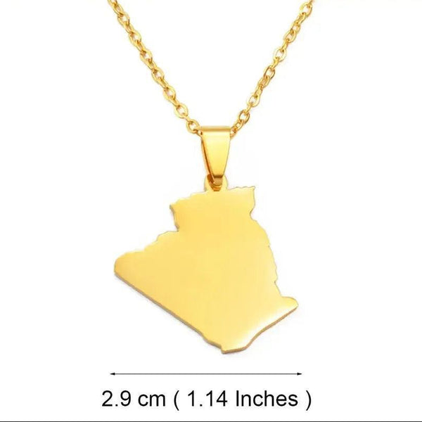 Algeria Map Necklace