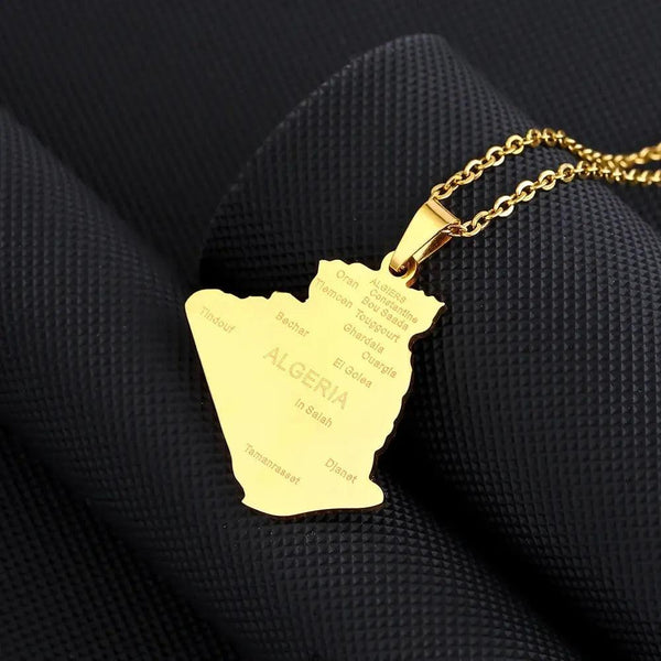 Algeria Map Necklace