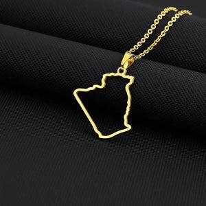 Algeria Map Necklace