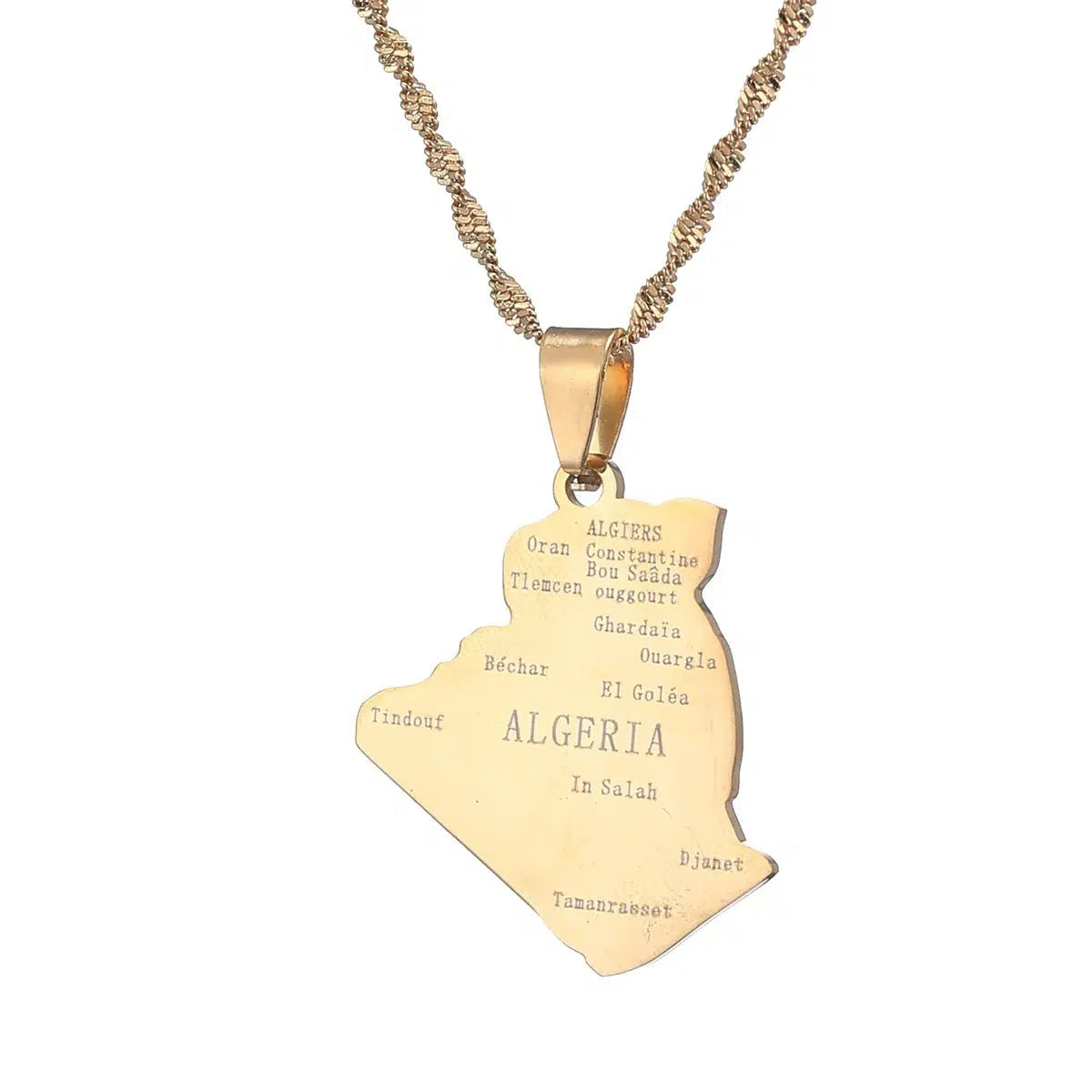 Algeria Map Necklace