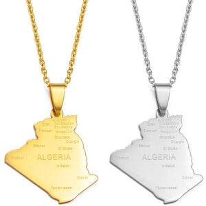 Algeria Map Necklace