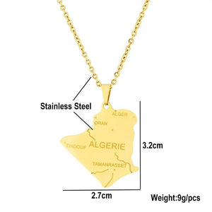 Algeria Map Necklace