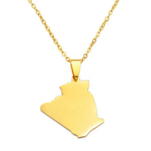 Algeria Map Necklace
