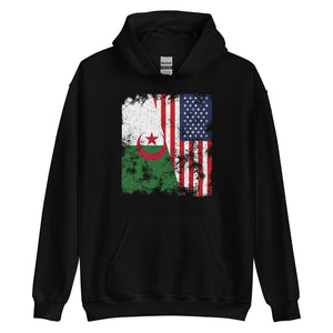 Algeria USA Flag - Half American Hoodie