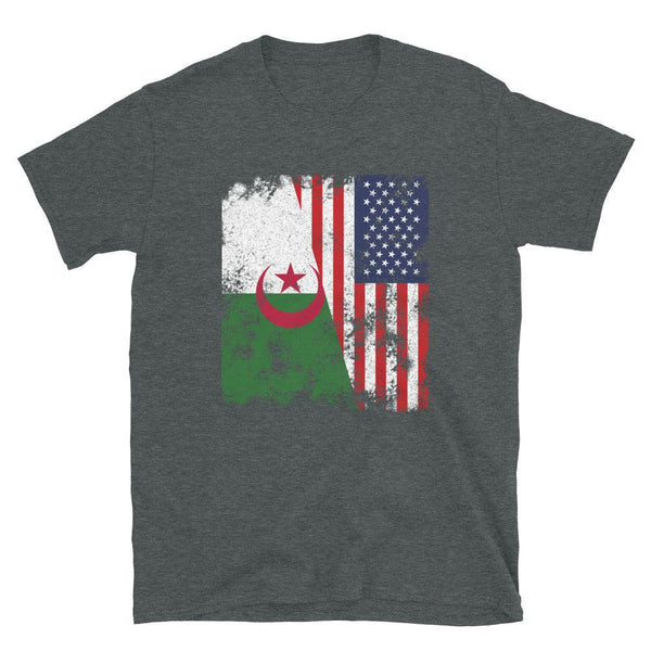 Algeria USA Flag - Half American T-Shirt