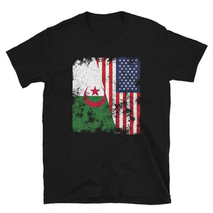 Algeria USA Flag - Half American T-Shirt