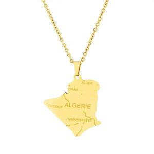 Algeria Map Necklace