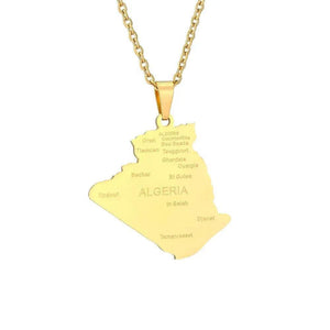 Algeria Map Necklace