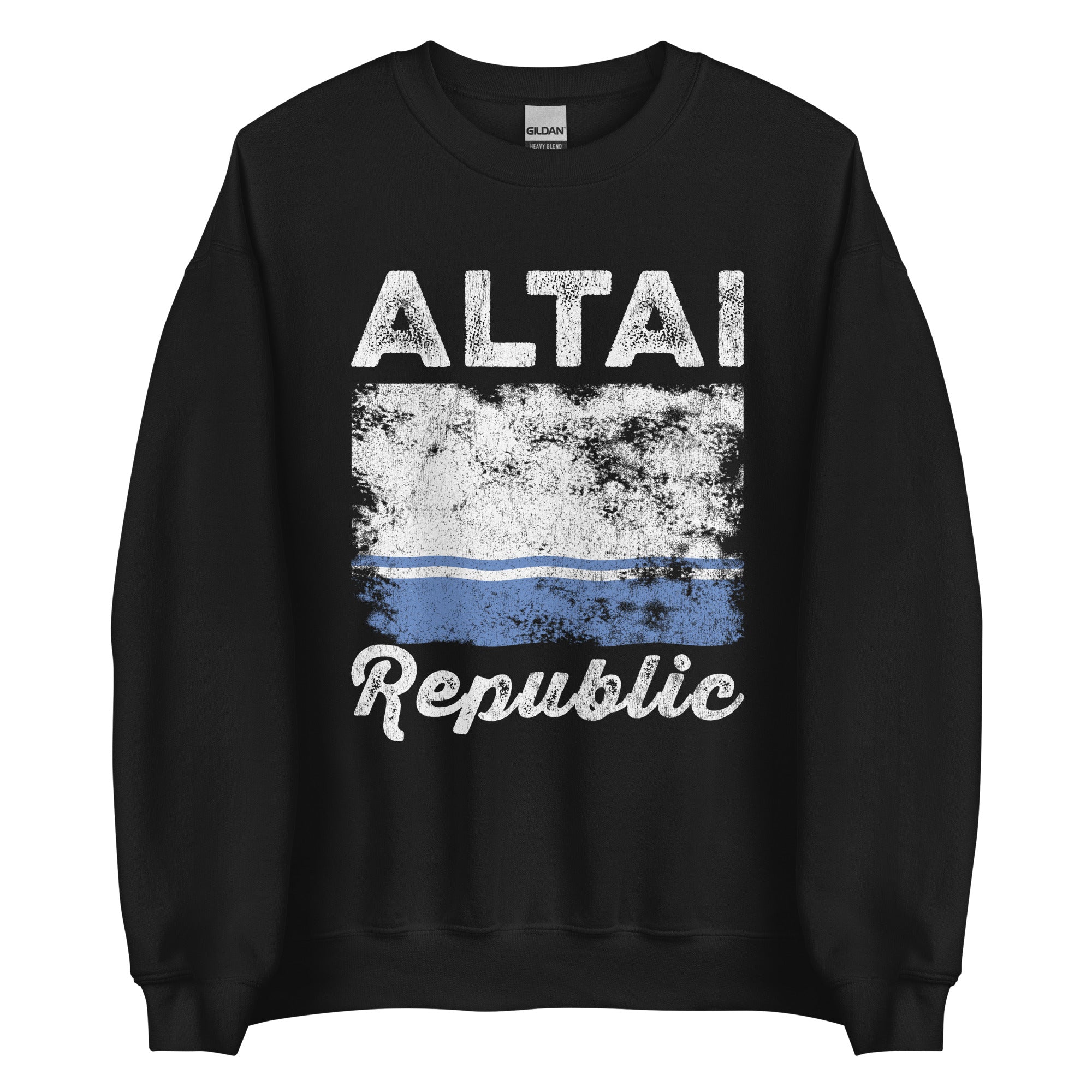 Altai Flag Distressed - Altaian Flag Sweatshirt