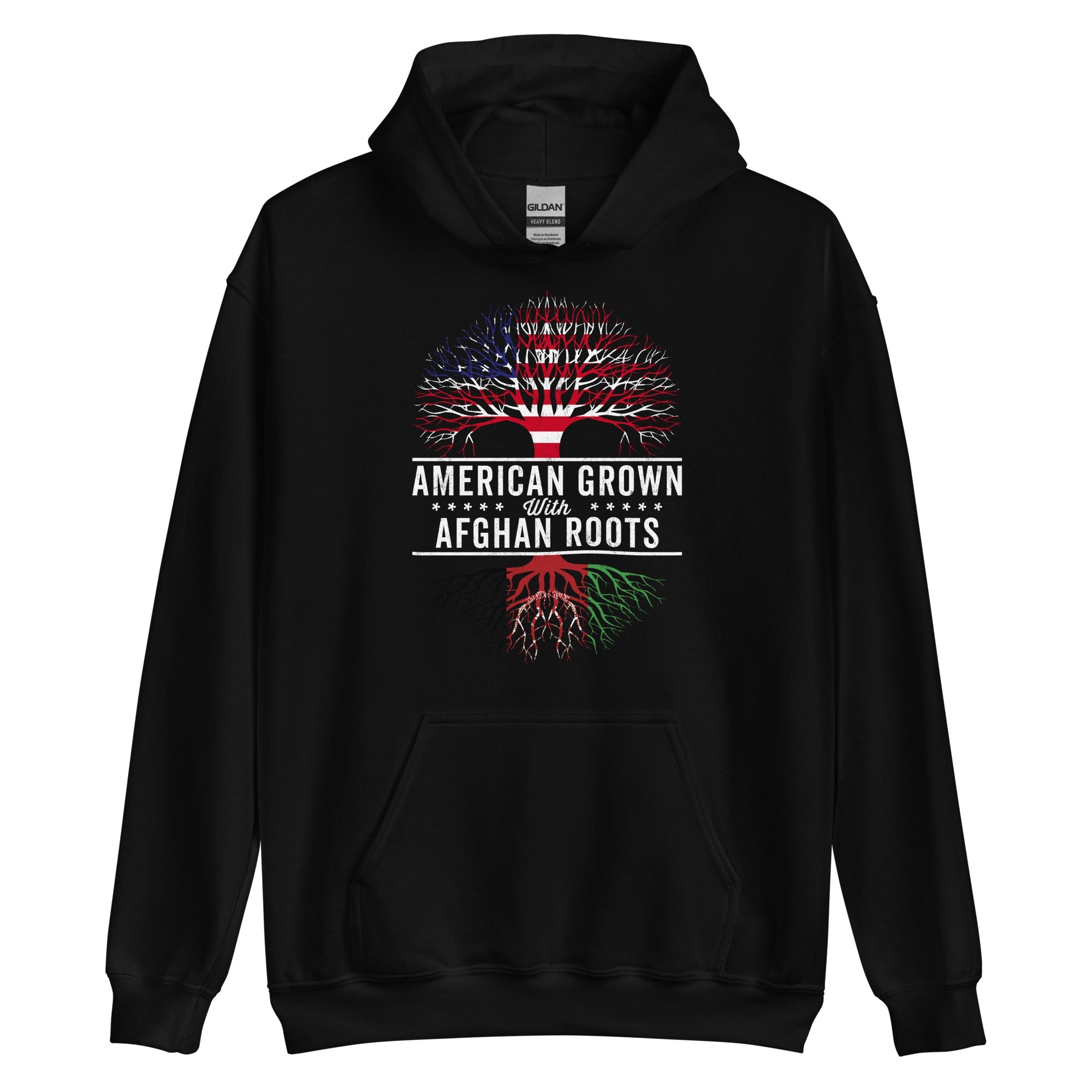 American Grown Afghan Roots Flag Hoodie