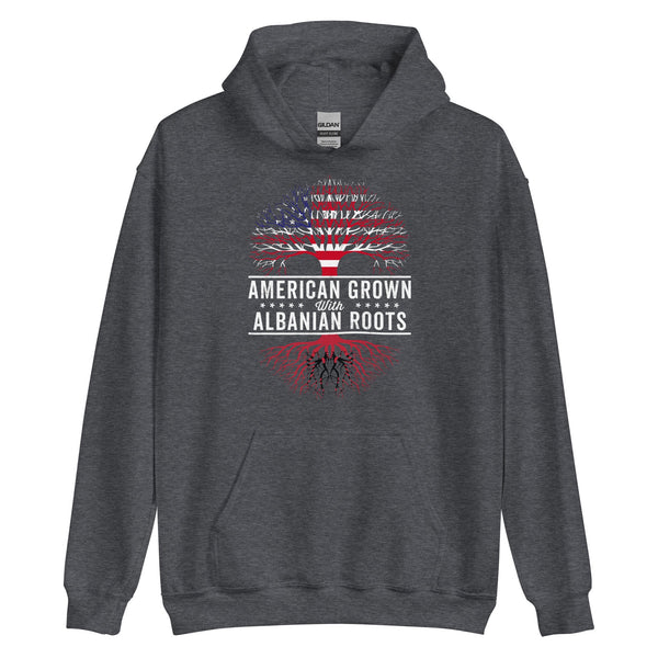 American Grown Albanian Roots Flag Hoodie