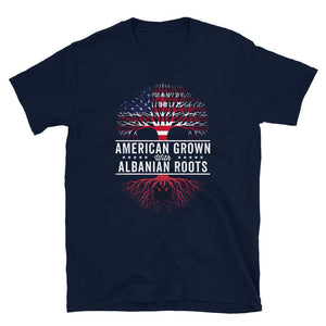 American Grown Albanian Roots Flag T-Shirt